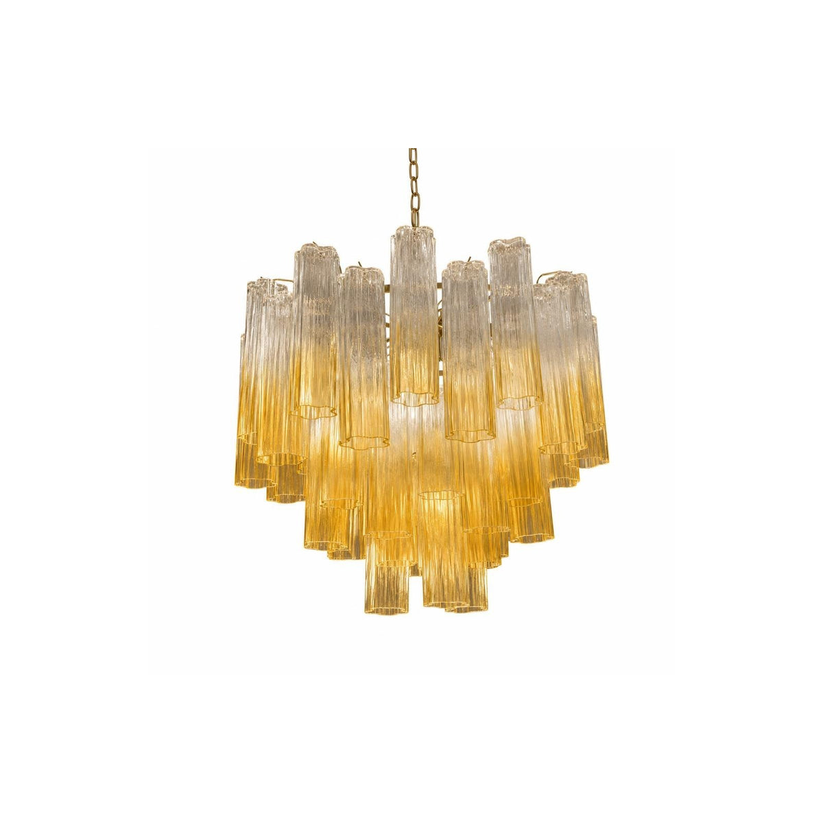 Aldara Tronchi Murano Glass Circular Chandelier on white background by VORELLI