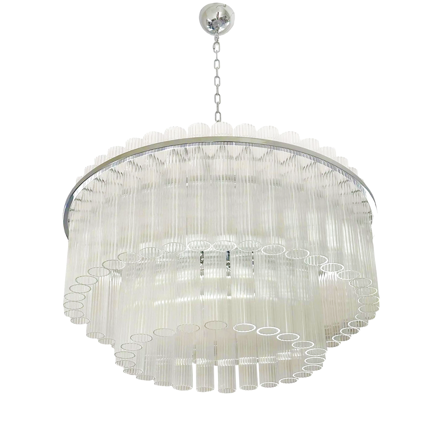 VORELLI Brunella Tronchi Murano Glass Staircase Chandelier - Tronchi Murano Glass image 2