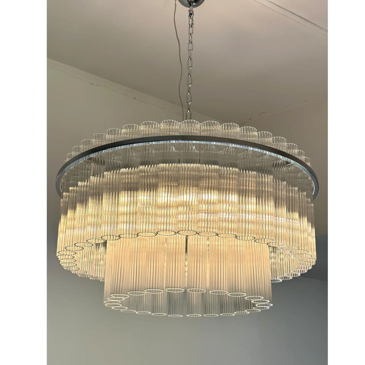 VORELLI Brunella Tronchi Murano Glass Staircase Chandelier - Tronchi Murano Glass image 6