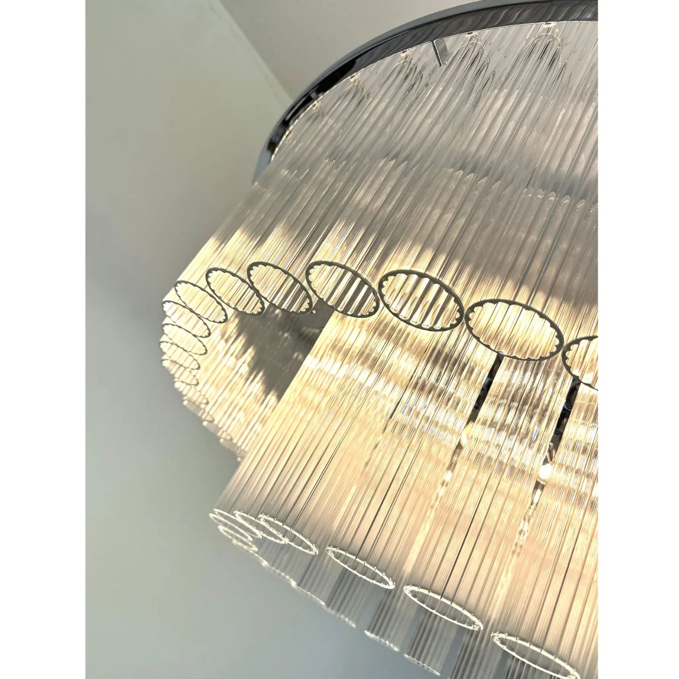 VORELLI Brunella Tronchi Murano Glass Staircase Chandelier - Tronchi Murano Glass image 7