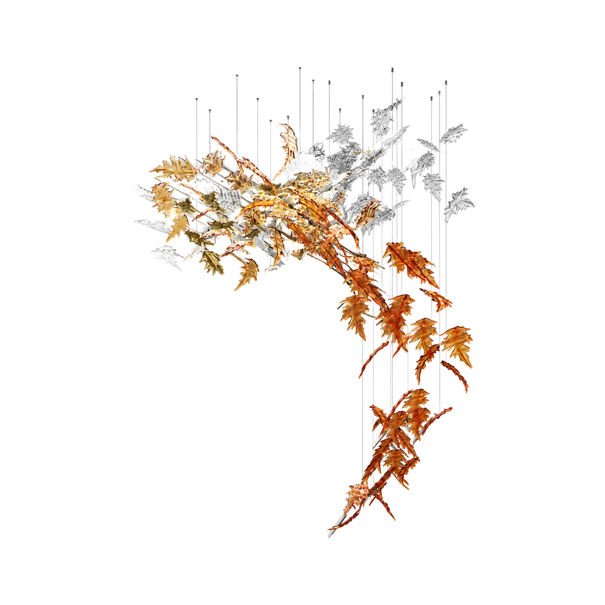 VORELLI® Ember Leaf Project Installation on a pure white background.