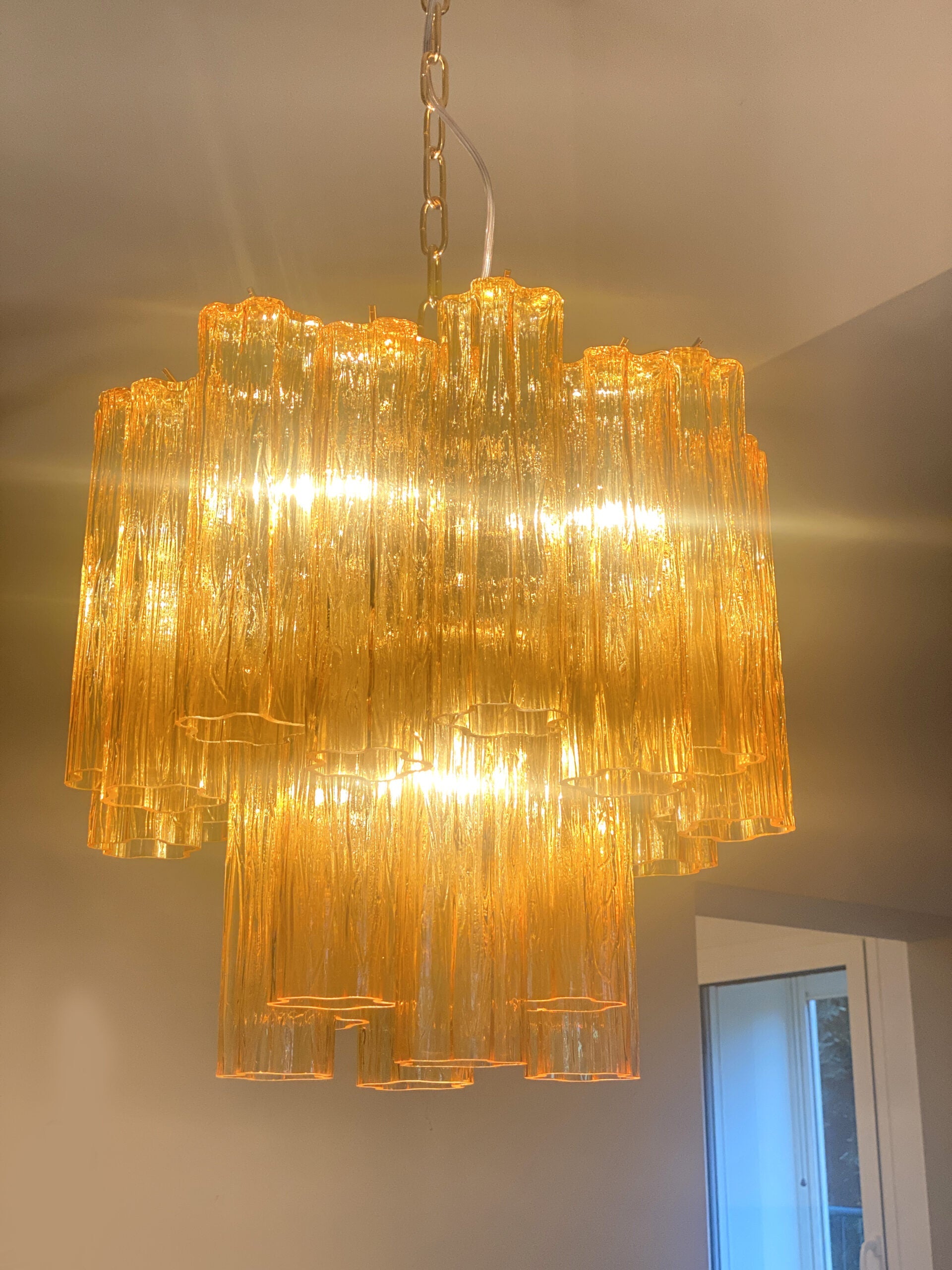 VORELLI Fabriana Tronchi Murano Glass Circular Chandelier - Tronchi Murano Glass image 6