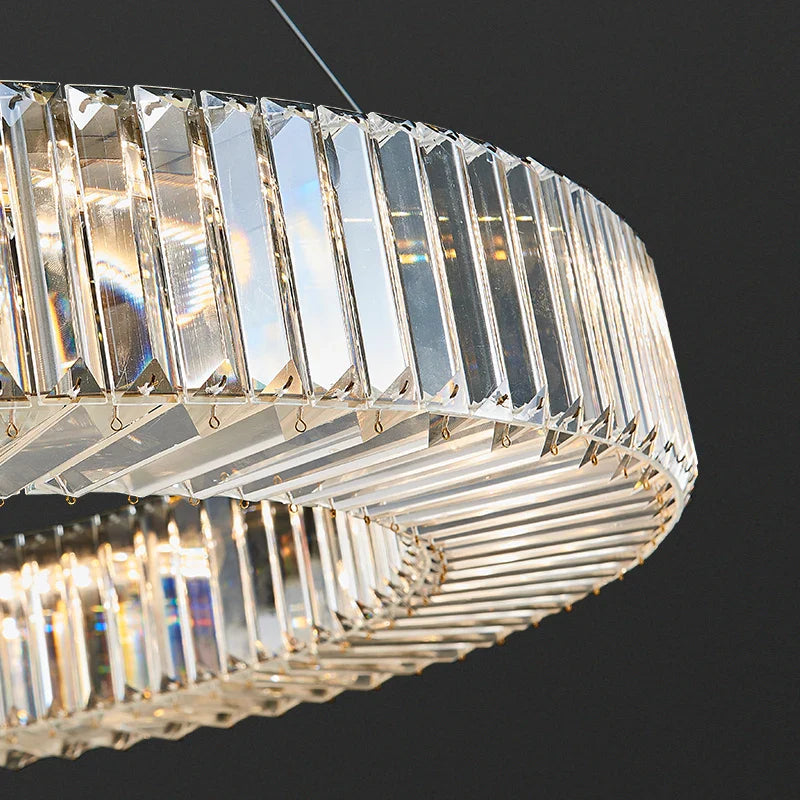 Maia Circular Chandelier by VORELLI, circular chandelier product image for living rooms, bedrooms and hospitality suites