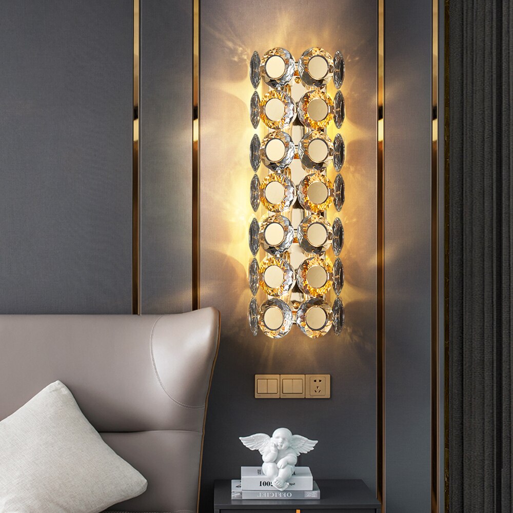 VORELLI Manzoni wall light installed beside a bed creating warm ambient lighting in a luxury bedroom interior