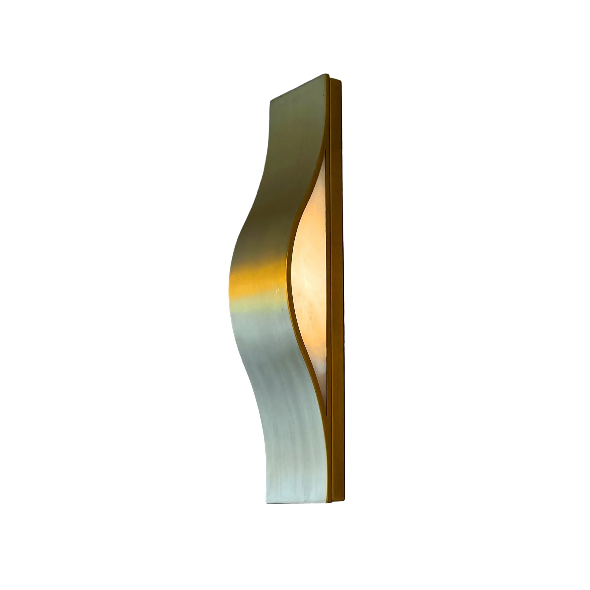 VORELLI® Ondina wall light featuring sculptural wave inspired form in modern wall mounted design on white background