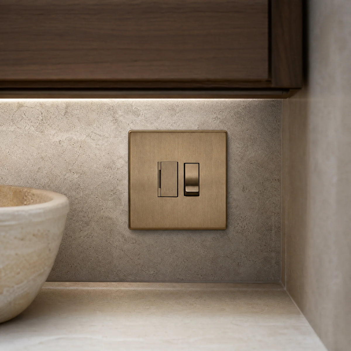 VORELLI® Morpheus Fuse Spur, close view above a kitchen worktop in an interior visualisation.