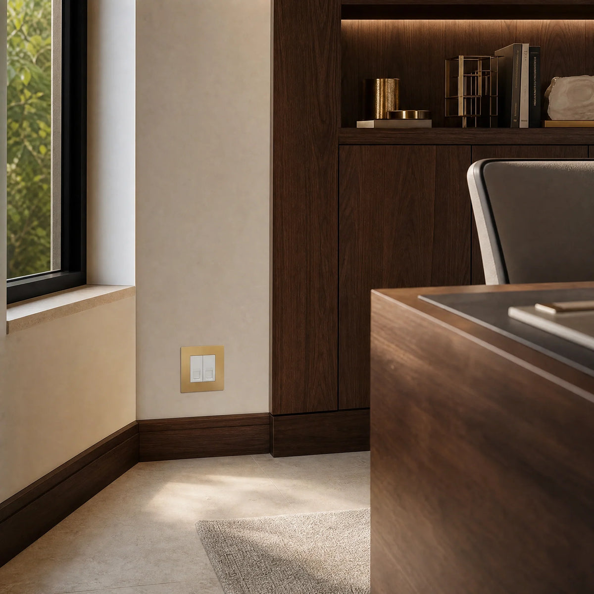 VORELLI® Renaissance Data Outlet, shown on an interior wall in an interior visualisation.