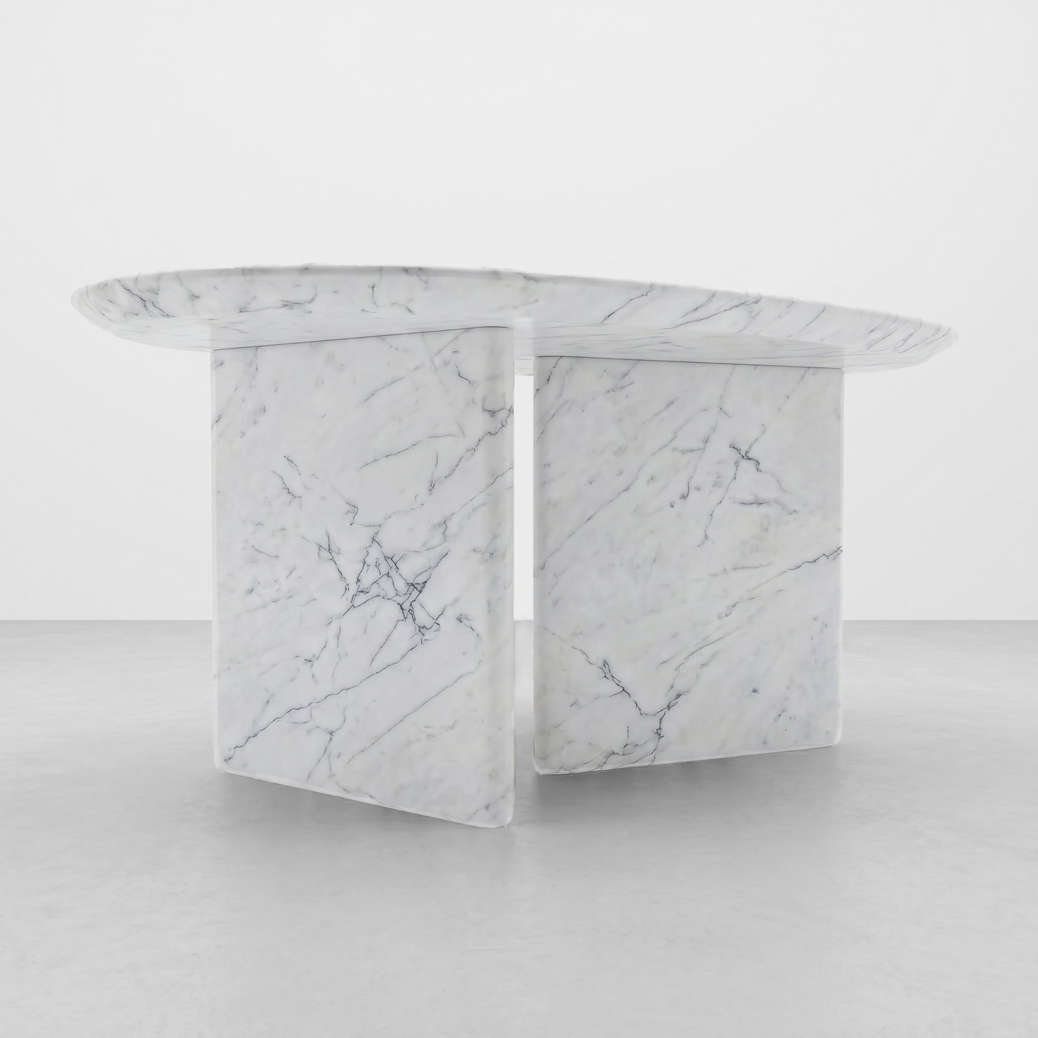 White Carrara Marble Coffee Table - Pebble by VORELLI, a refined table lamp for luxury residential and project interiors.