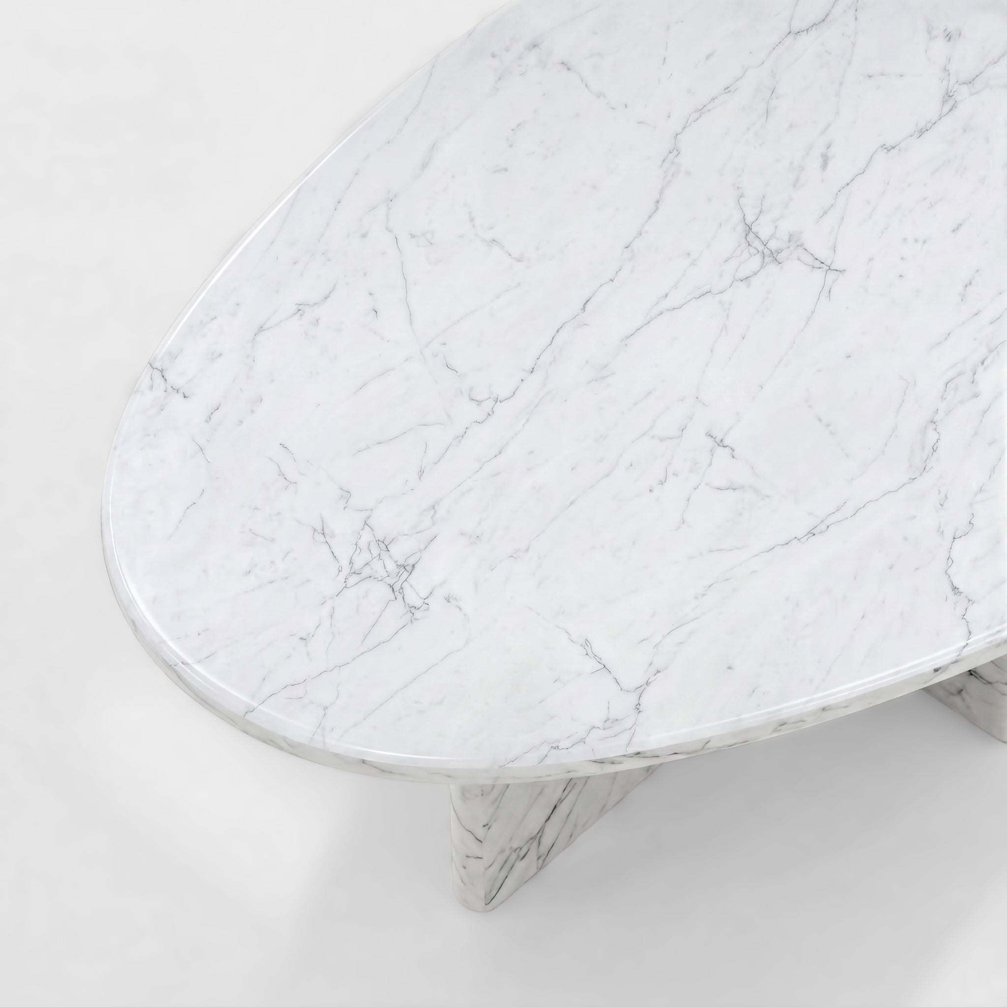 White Carrara Marble Coffee Table - Pebble by VORELLI, a refined table lamp for luxury residential and project interiors.